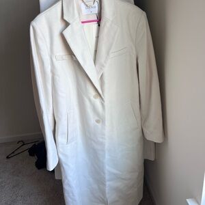 Lounge the label Cream Single-Breasted Blazer Coat